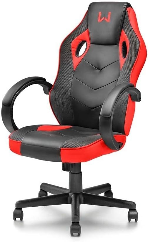 Cadeira gamer Multilaser Warrior com detalhes em vermelho