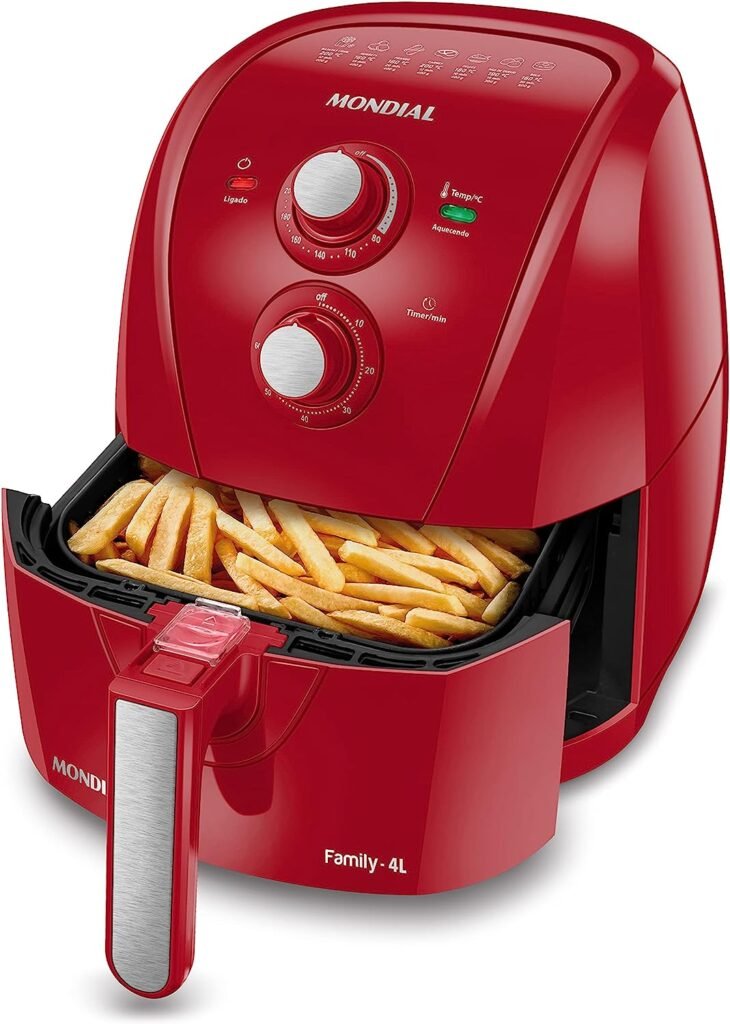 Fritadeira sem óleo Air Fryer vermelha